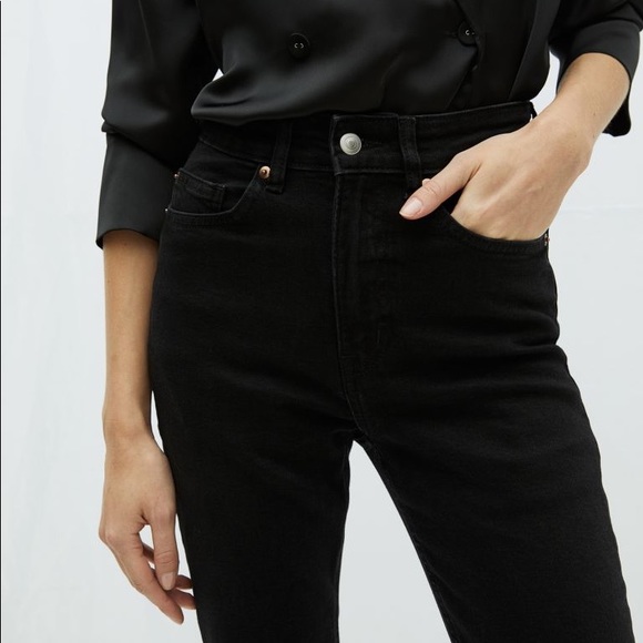 black flared high waisted jeans by H&M - size 18 - Picture 2 of 6